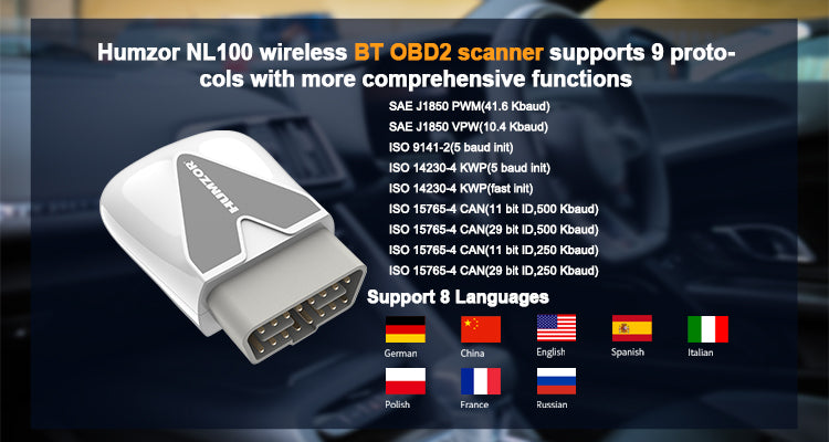 Fedkodsläsare NexzLink 100 - OBD2 Bil Detektor Felkodsläsare