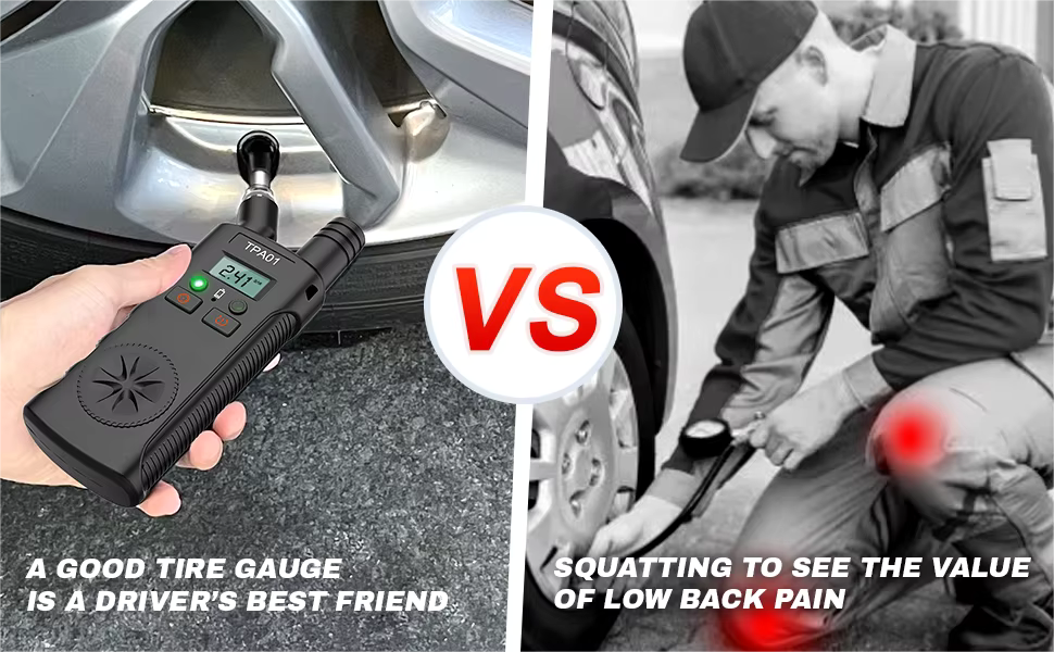 TPMS Relearn Tool + Däcktrycksmätare (2-i-1) – TPA01 för GM-fordon Testverktyg