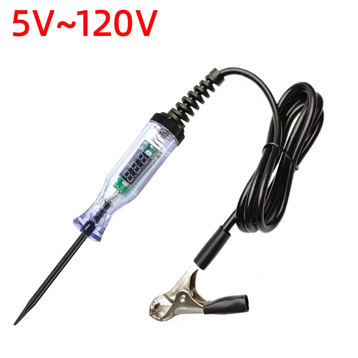 Digital Car Circuit Tester 5-120V - Test Light Probe Pen Testverktyg