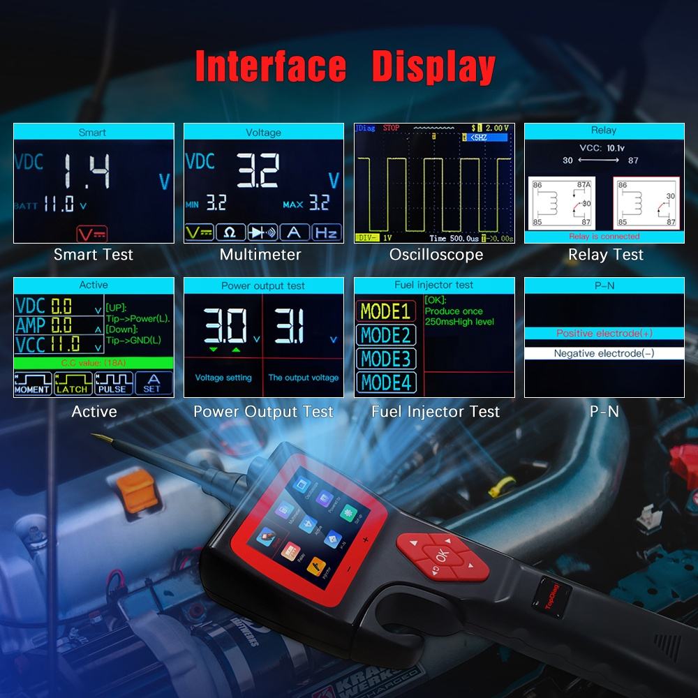 TopDiag Smart Hook P200 Bil Elektrisk System Tester