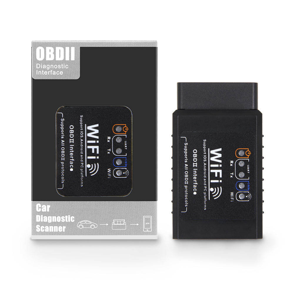 Black Label ELM327 WiFi OBD2 Adapter med PIC18F25K80 Chip – Felsökning & Diagnos för iOS, Android & Windows Felkodsläsare