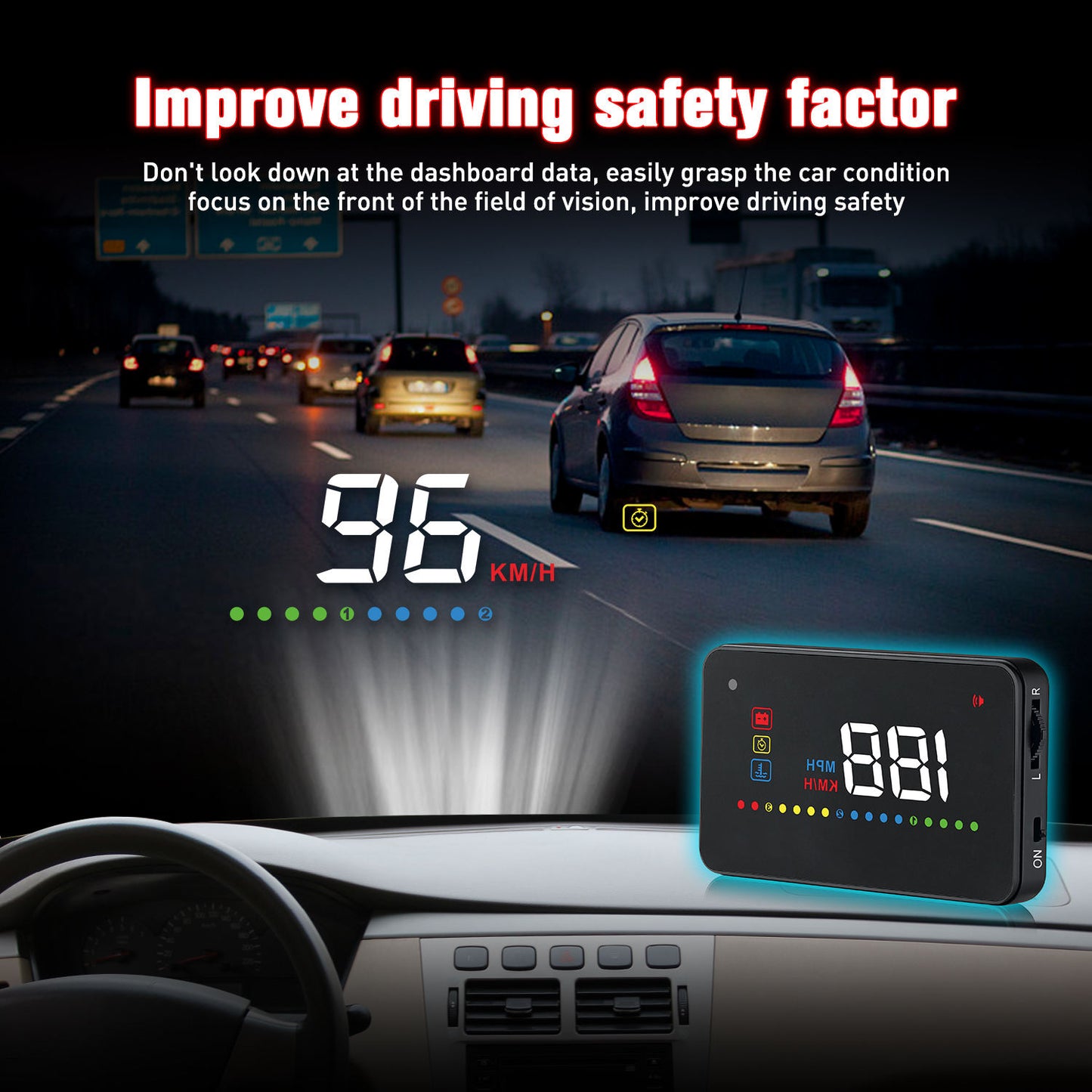 Car Head Up Display OBD HUD 3.5 Inch