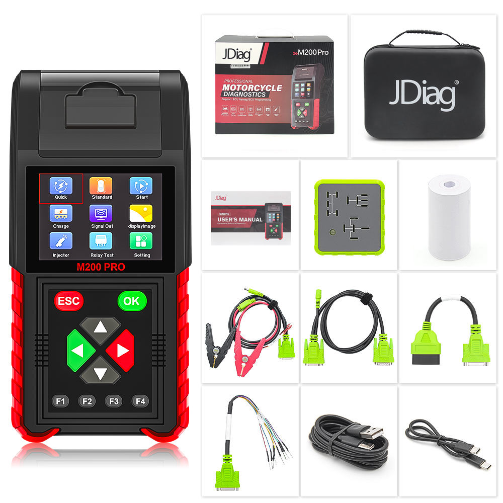 Jdiag M200 Pro Motorcykelscanner - Universell Diagnosverktyg Felkodsläsare