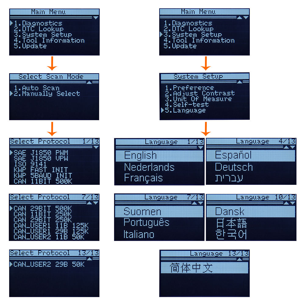 VGATE MaxiScan VS890 OBD2 Code Reader med Hebreiska Felkodsläsare