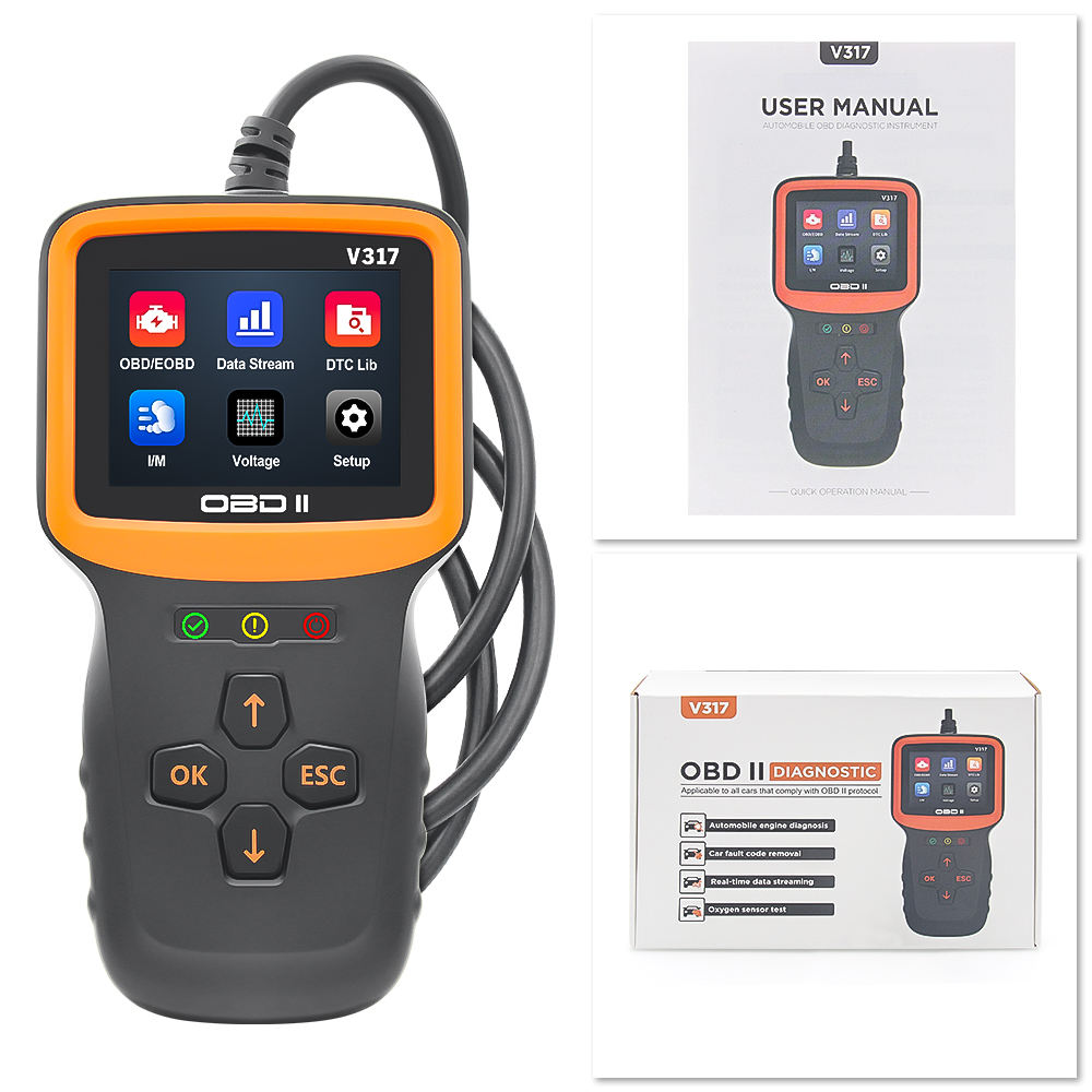 Car Diagnostic Tool V317 OBD2 Code Reader Felkodsläsare