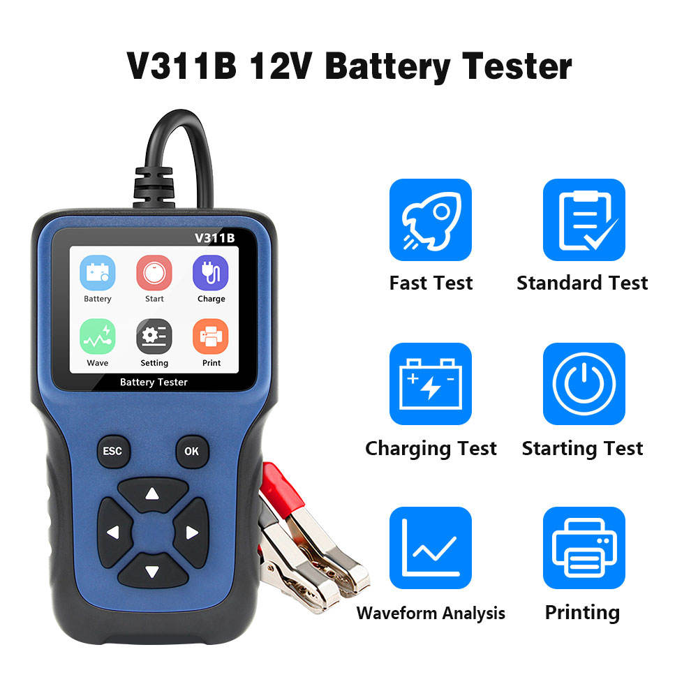 V311B Batteritestare för 12V Bilbatteri