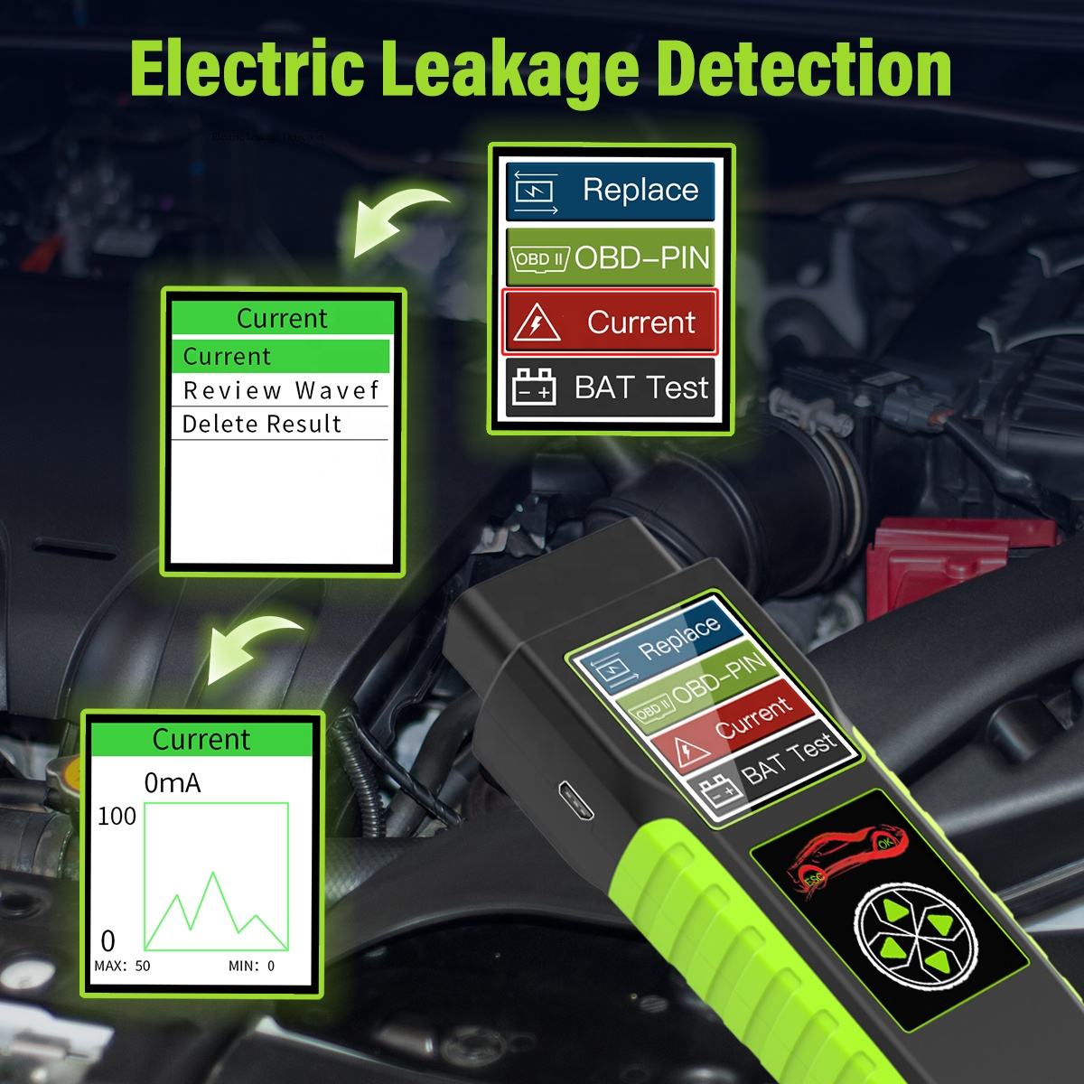 Topdiag BT400 Bilbatteritestare – 4-i-1 Diagnostikverktyg