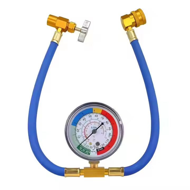 Flexibel AC-påfyllnadsslang med manometer – R134a/R12/R22 Verktyg