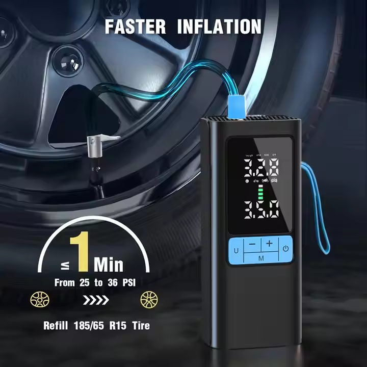 MU-200 Mini Trådlös Elektrisk Bärbar Däckpump Tillbehör