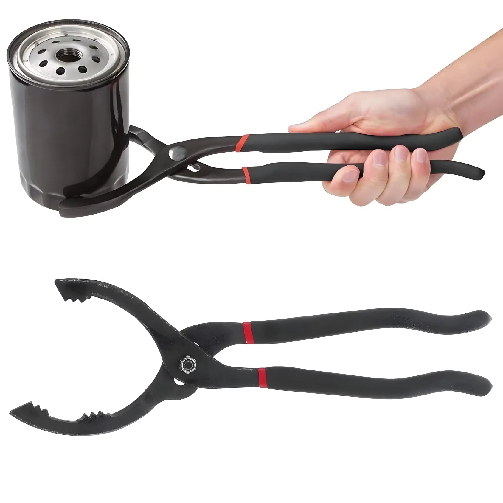 12" Justerbar Oljefiltertång – Låsbara Käftar & Halkfria Handtag Verktyg