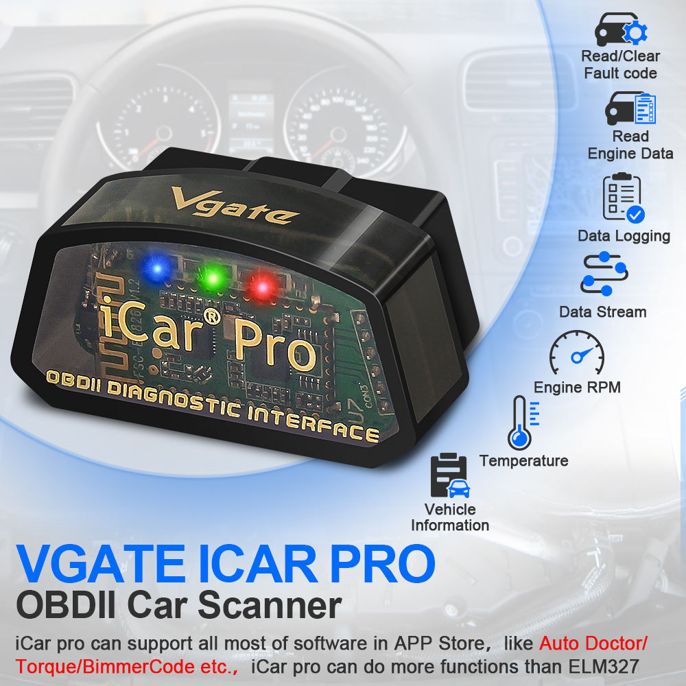 Vgate iCar Pro OBD2 Scanner Bluetooth 4.0