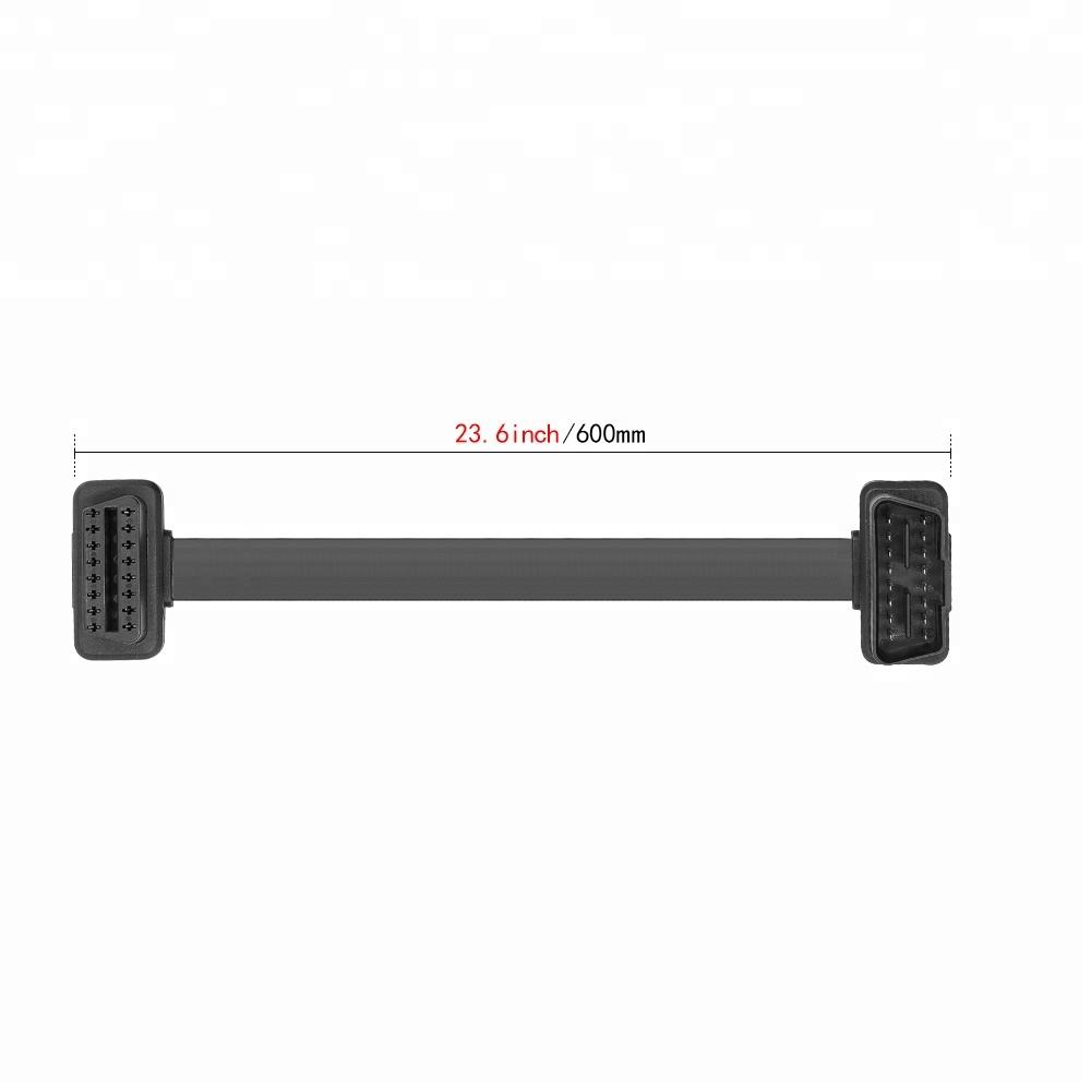 Top Quality 16-pin Male to Female OBD Extension Flat Cable Adapterkabel