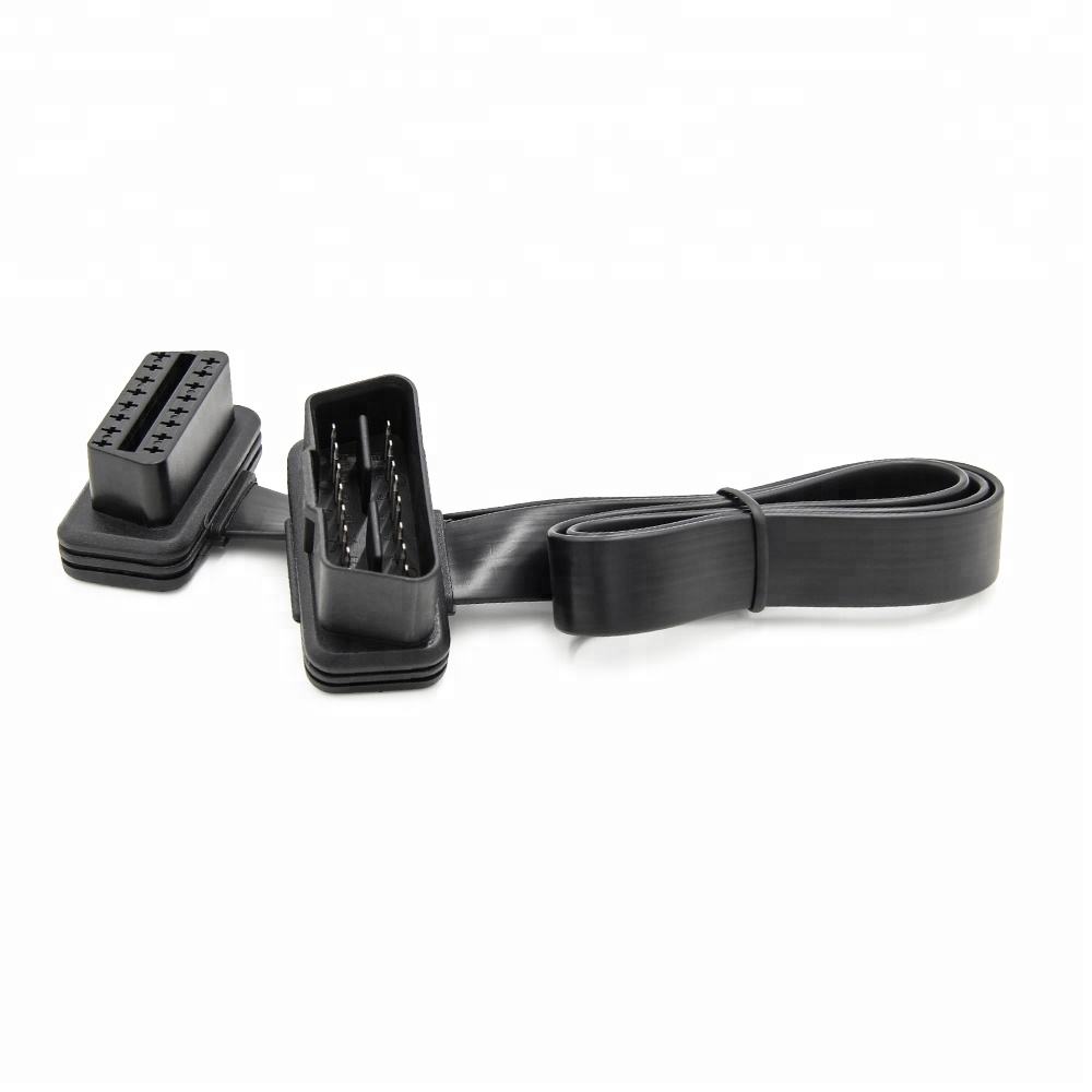 Top Quality 16-pin Male to Female OBD Extension Flat Cable