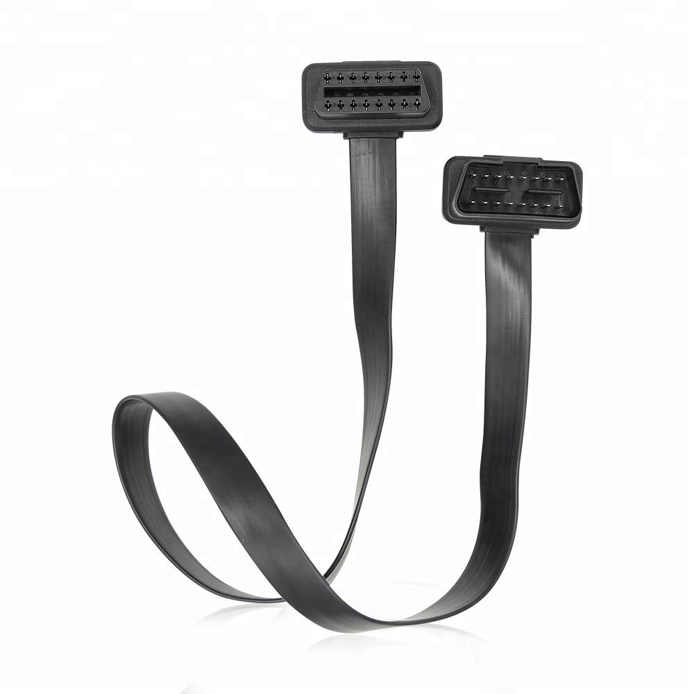 Top Quality 16-pin Male to Female OBD Extension Flat Cable Adapterkabel