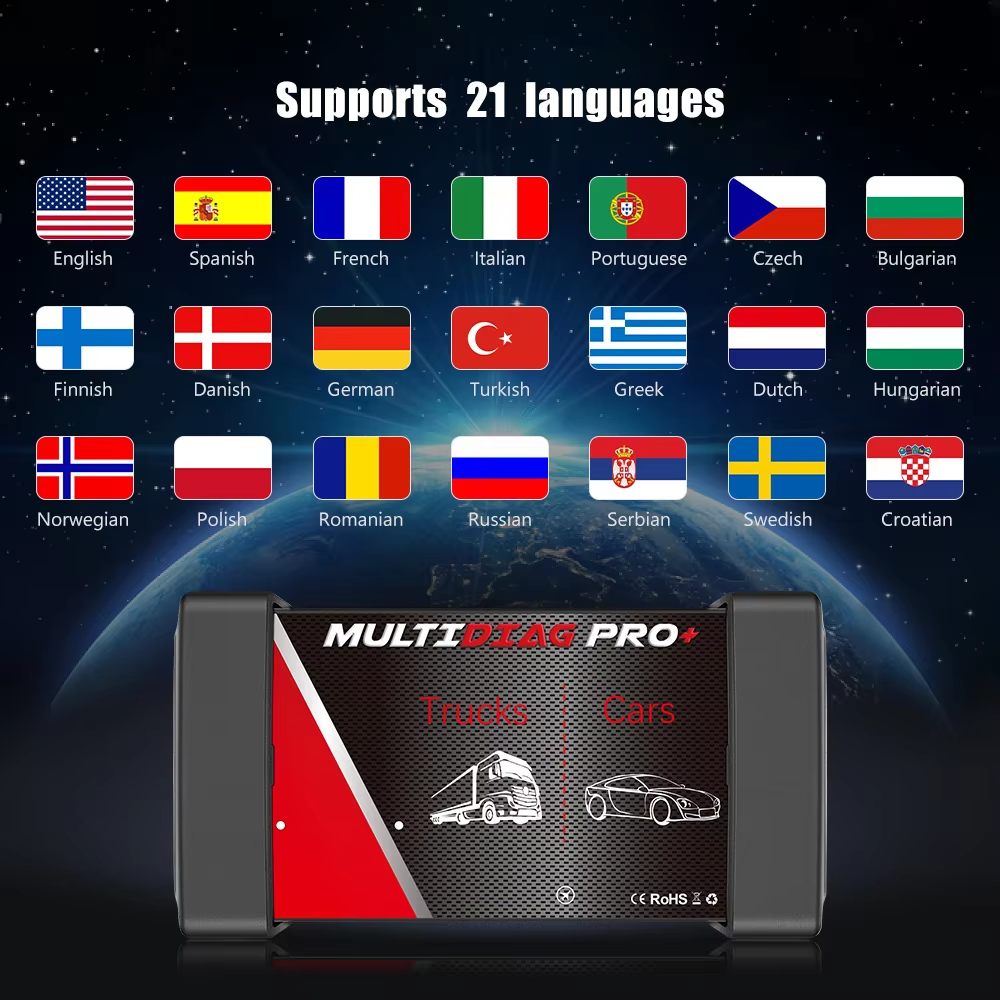 Multidiag Pro Plus Bluetooth 2020 V3 OBD2 Scanner Felkodsläsare
