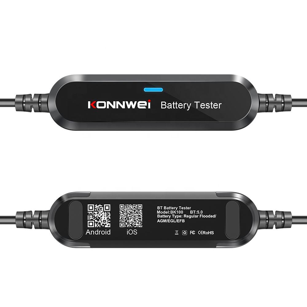 KONNWEI BK100 Bluetooth Batteritestare 6V/12V – Kompakt batterimonitor för MC & bil med gratis app Testverktyg