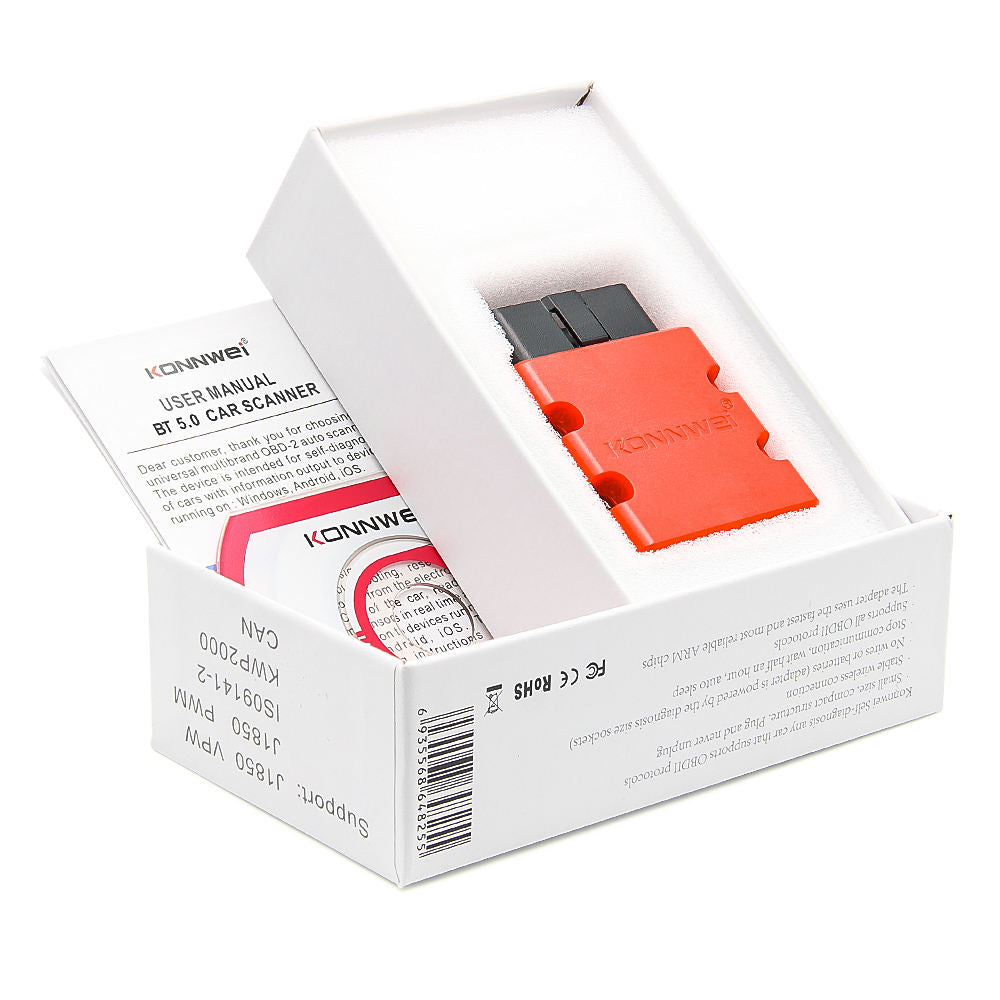 Konnwei KW902 OBD2 Wireless Scanner Elm327 V1.5 BT5.0