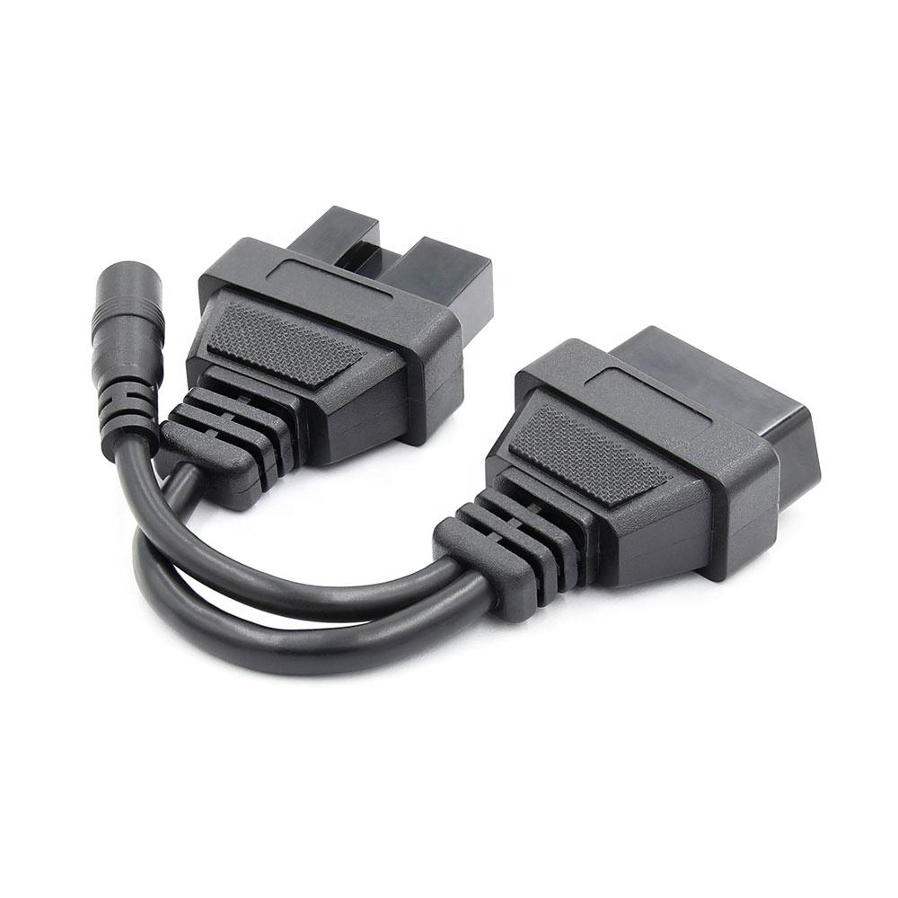 OBD 16-pin hane till 12-pin diagnos kabel för Mitsubishi Adapterkabel