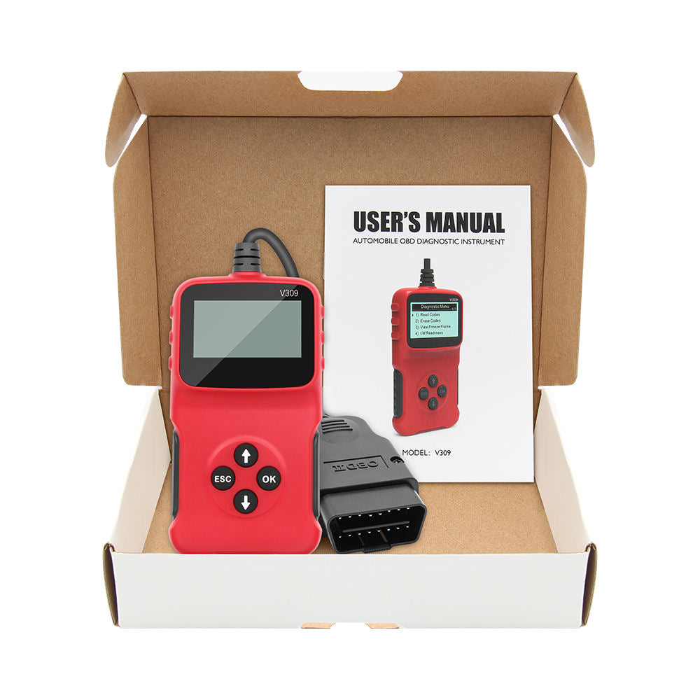 Universal V309 OBDII Scanner - Bilkodläsare och Diagnostikverktyg