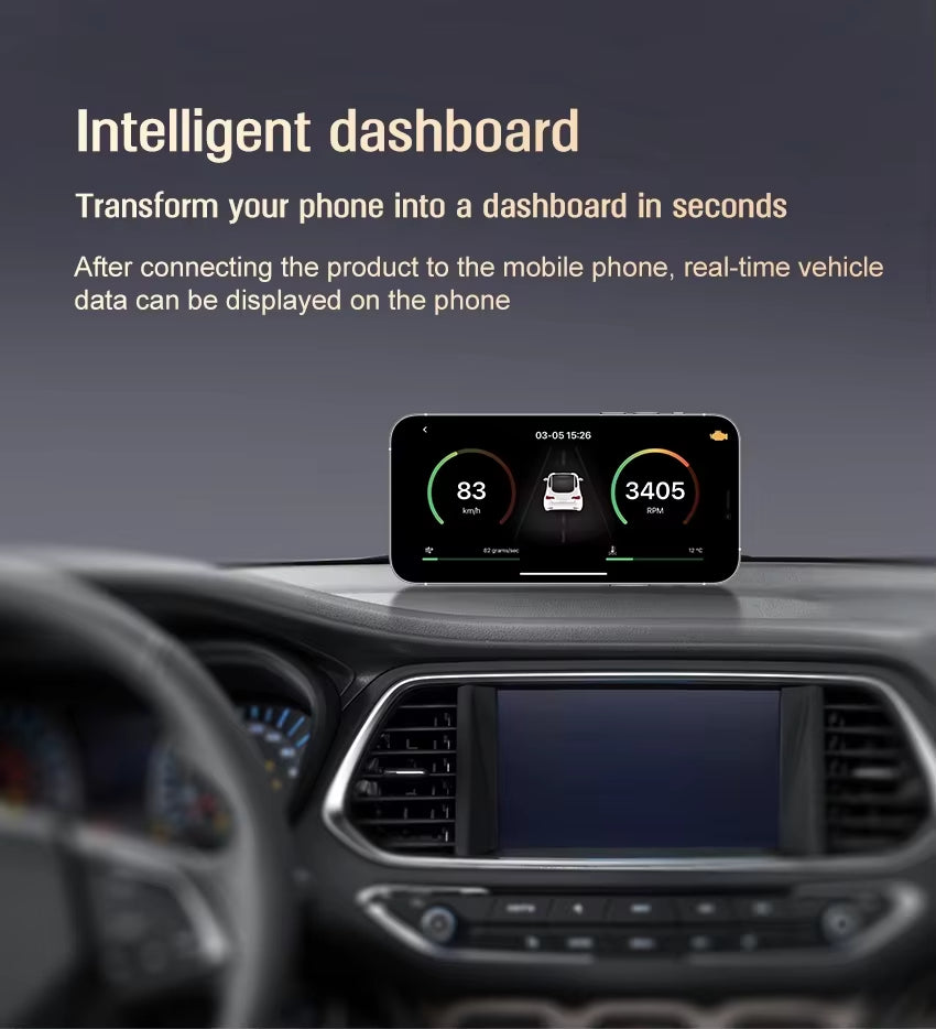 ELM327 OBD2-kodläsare DA200 med AI-intelligent diagnostik och 25k80-chip Felkodsläsare