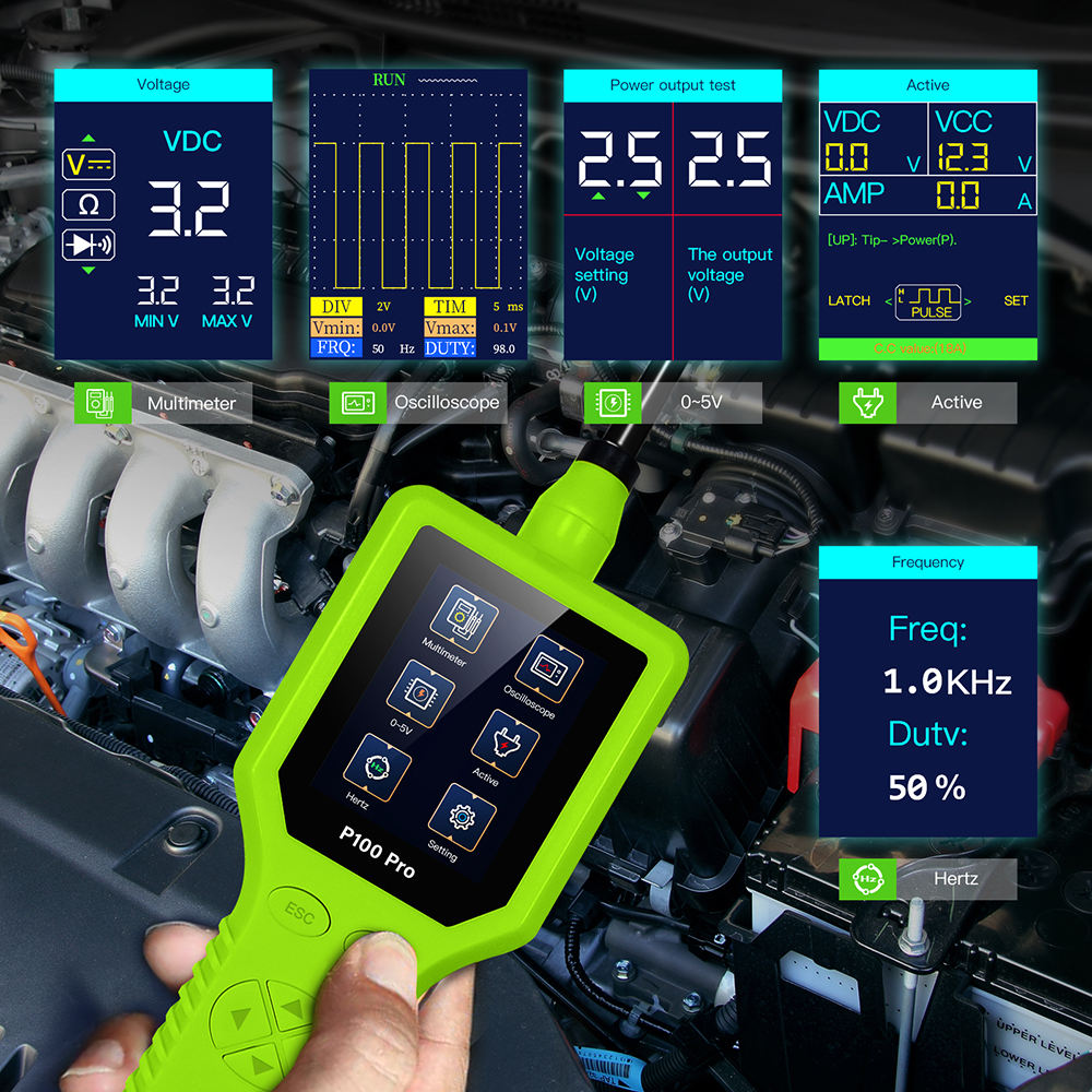 TopDiag Jdiag Power Probe P100 Pro - Elektrisk System Tester