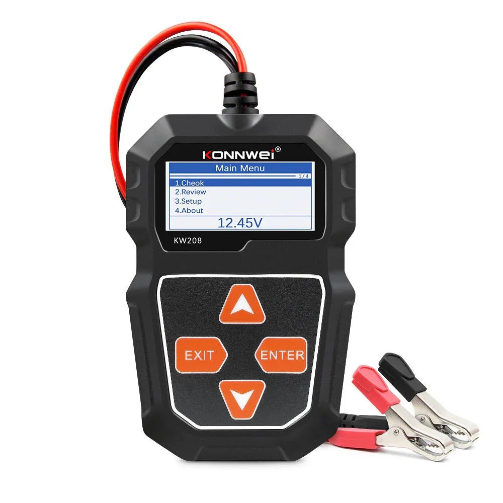 KONNWEI KW208 – Automotive Car Battery & Alternator Analyzer 12V (CCA 100–2000) med Internresistans & Vågmätning