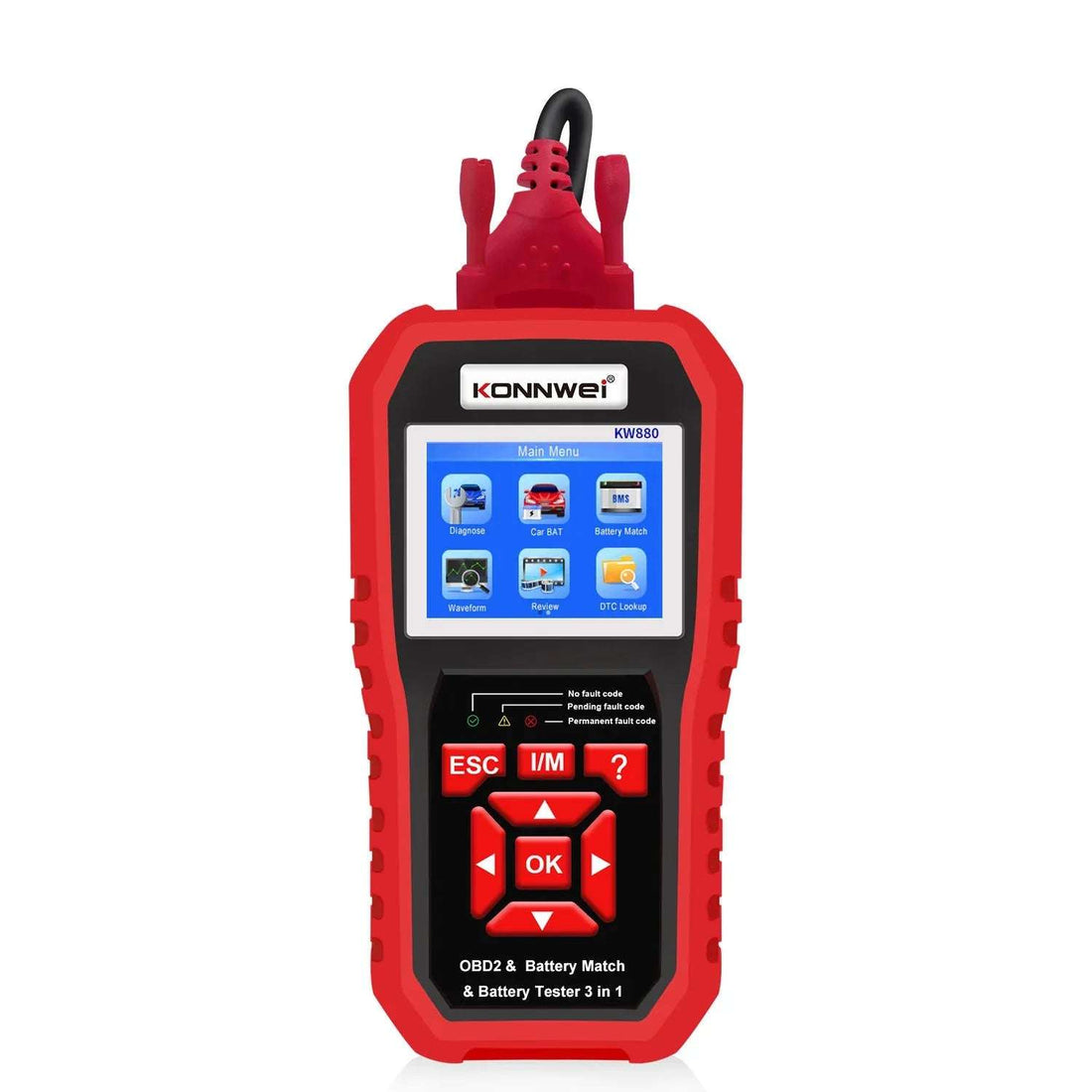 Utforska hur KONNWEI KW880 optimerar din fordonsdiagnostik med kombinerad batteritest och OBD2-skanner