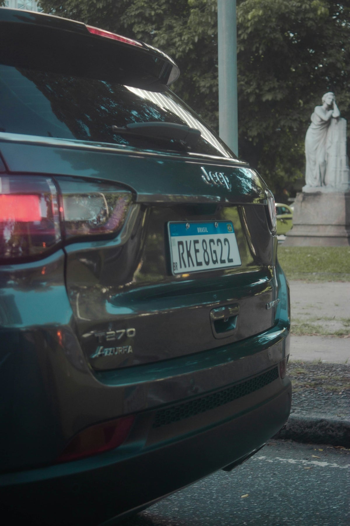 a car parked on the side of the road