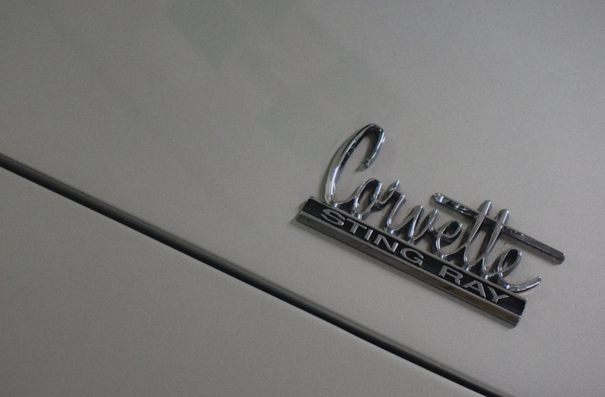 Corvette sting ray emblem on a car