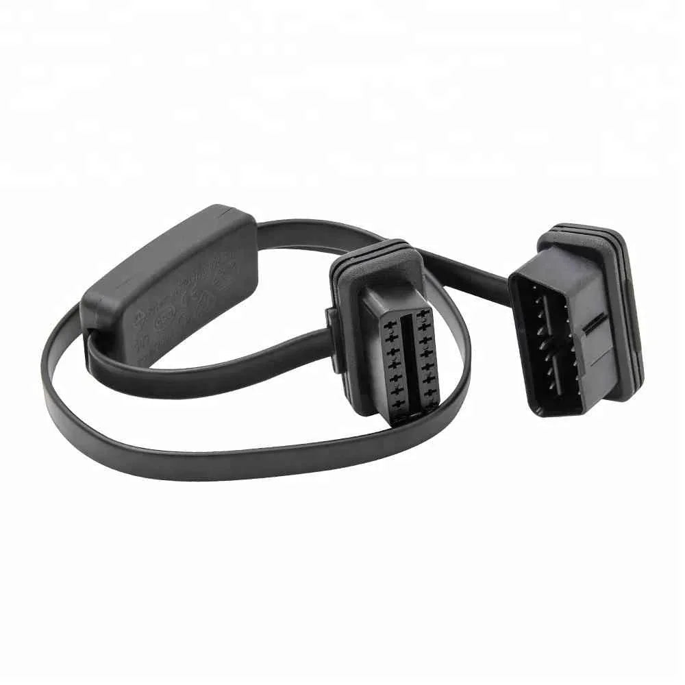 16 - pin Flat OBD2 Förlängningskabel 60cm med Switch - Felkodsläsare