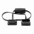 16 - pin Flat OBD2 Förlängningskabel 60cm med Switch - Felkodsläsare