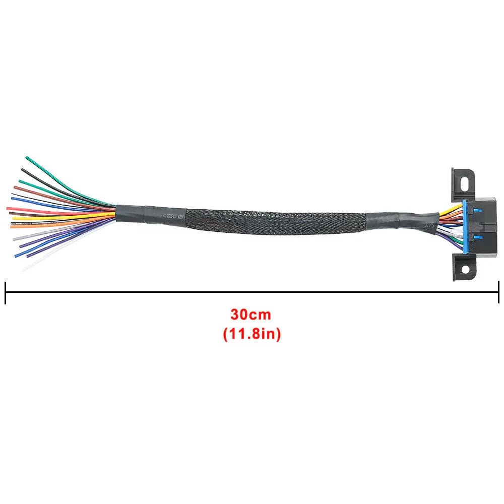 16Pin OBD2 Female Connector till Öppen OBD Kabeladapter - Felkodsläsare