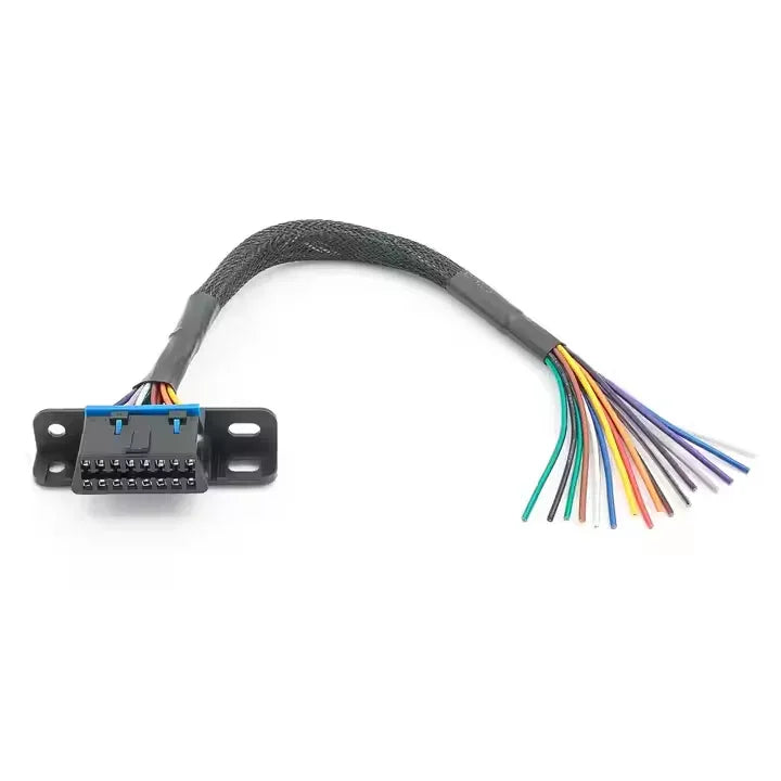 16Pin OBD2 Female Connector till Öppen OBD Kabeladapter - Felkodsläsare