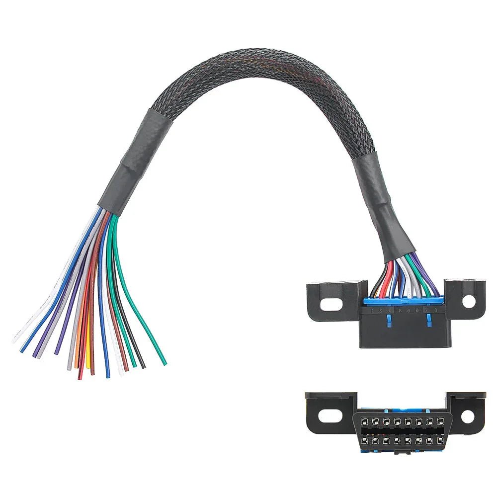 16Pin OBD2 Female Connector till Öppen OBD Kabeladapter - Felkodsläsare