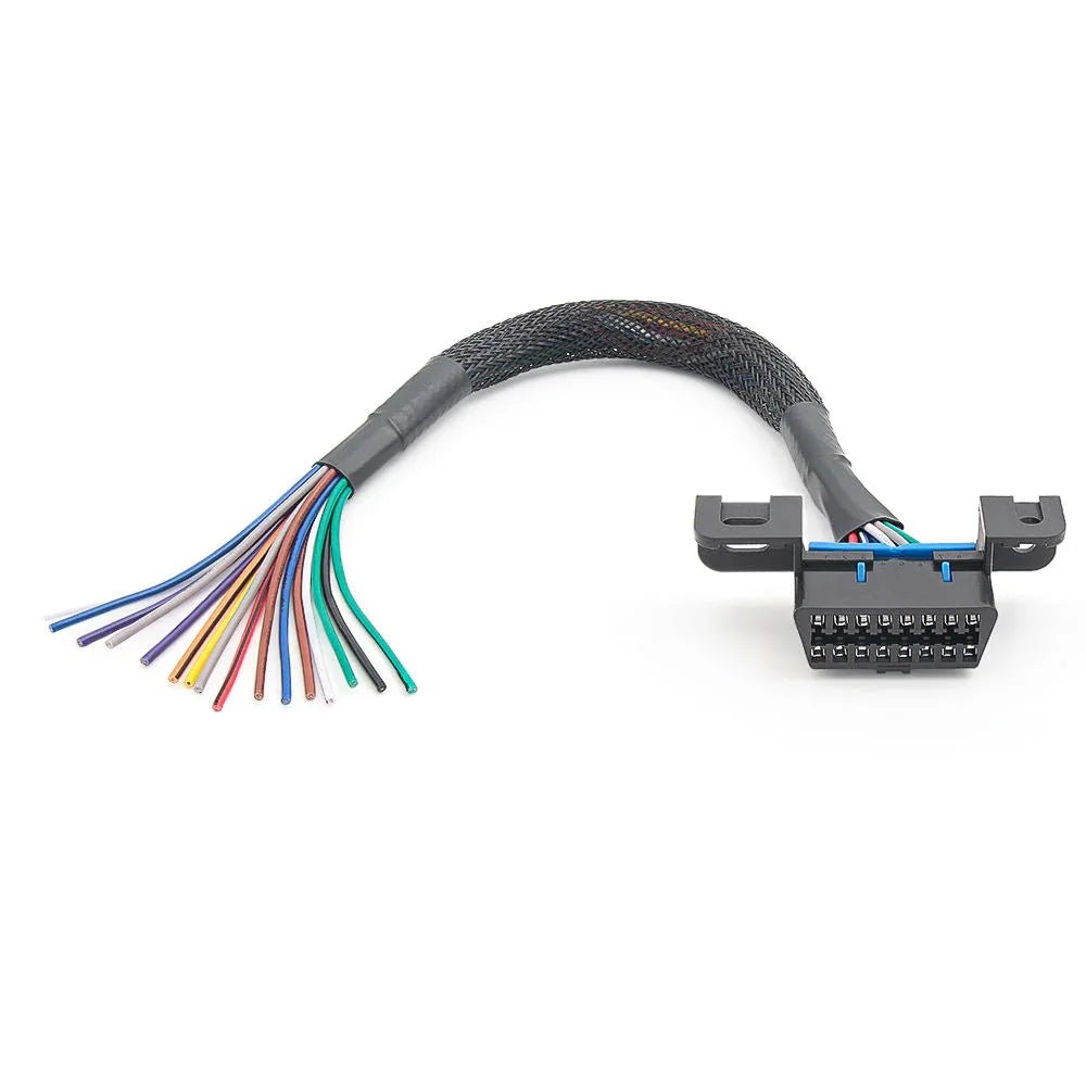 16Pin OBD2 Female Connector till Öppen OBD Kabeladapter - Felkodsläsare