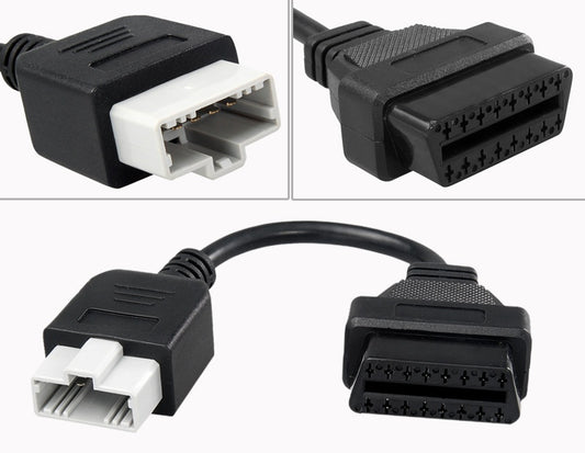 Adapterkabel - Honda 5-pin male till OBD2 till OBD2