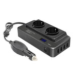 200W Bilväxelriktare med 2 AC Uttag och 4 USB - portar - Felkodsläsare