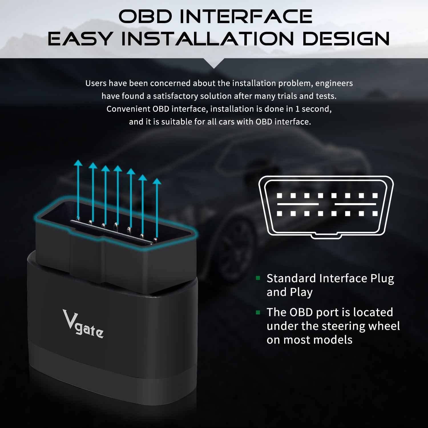 ELM327 Vgate iCar Pro 2S V2.3 Can-BUS Felkodskodläsare OBD2 Stöd för Elbilar
