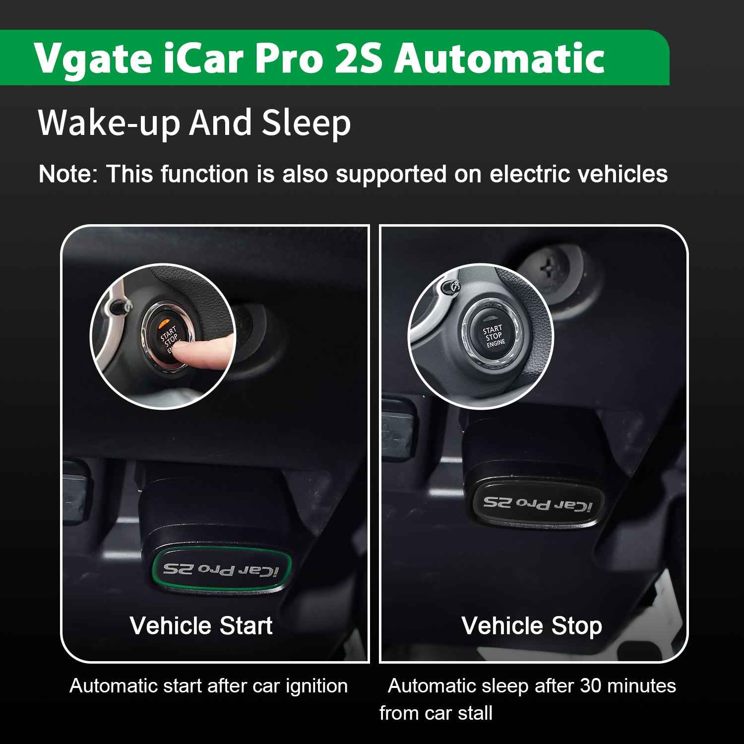ELM327 Vgate iCar Pro 2S V2.3 Can-BUS Felkodskodläsare OBD2 Stöd för Elbilar