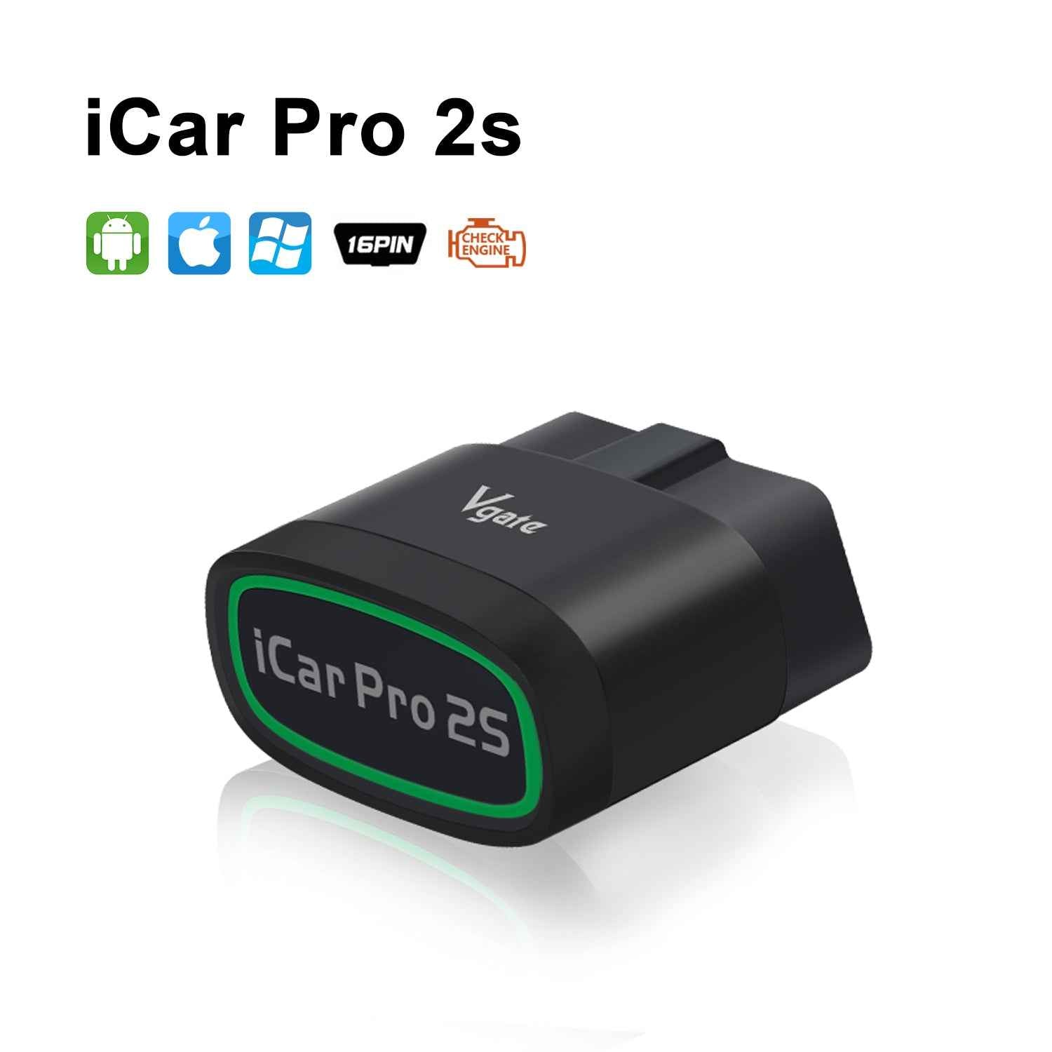 ELM327 Vgate iCar Pro 2S V2.3 Can-BUS Felkodskodläsare OBD2 Stöd för Elbilar