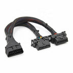 30cm OBD2 Elbow Extensionkabel med 1 hane till 2 honor - Felkodsläsare