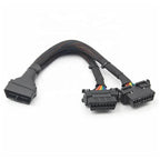 30cm OBD2 Elbow Extensionkabel med 1 hane till 2 honor - Felkodsläsare