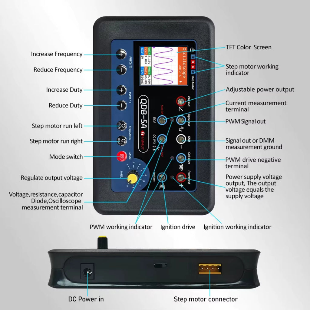 QDB-5A Automotive Ignition Coil Tester – Advanced Ignition Coil and Actuator Analyzer