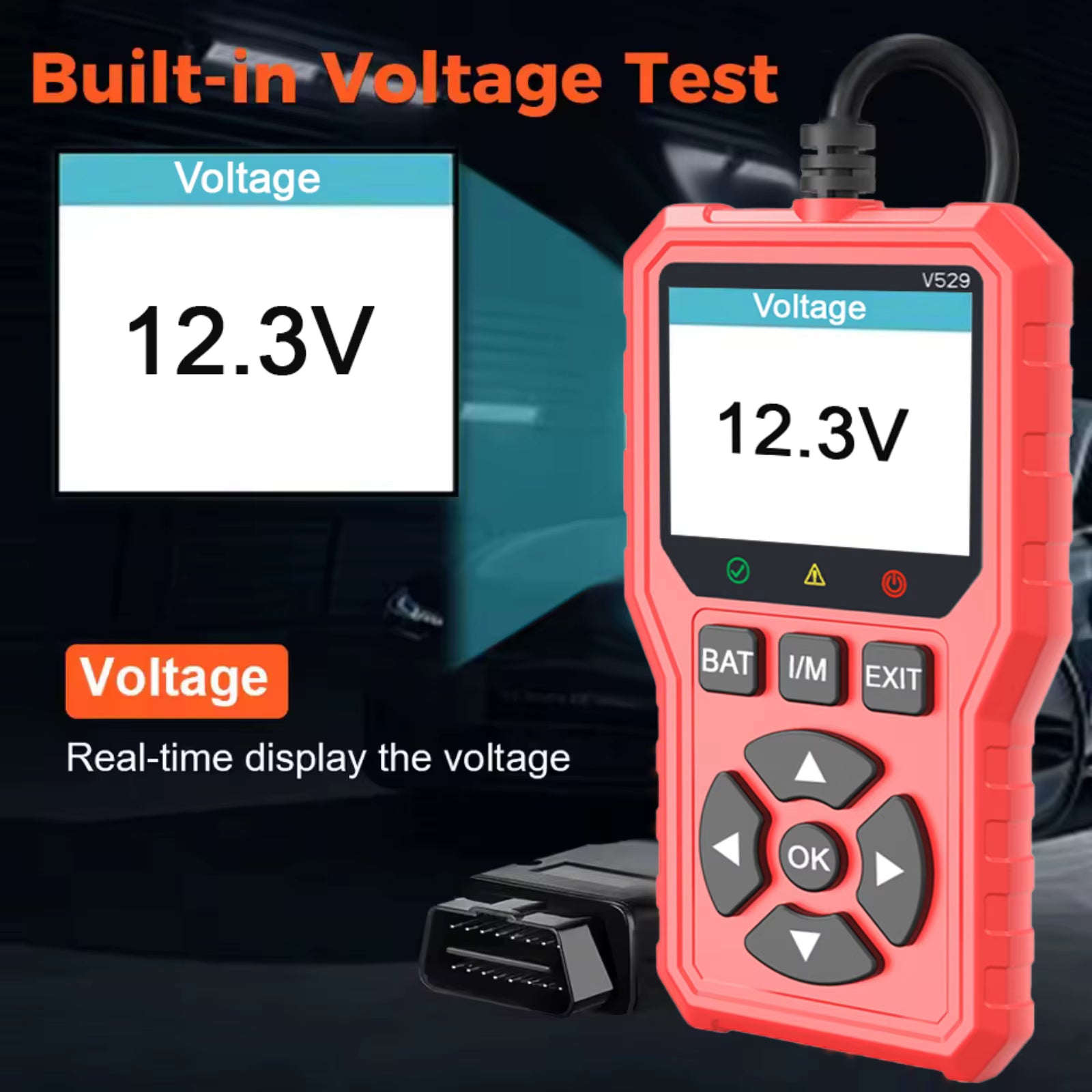 FOXSUR V529 OBD2 Scanner – Felkodsläsare för bil 1996+