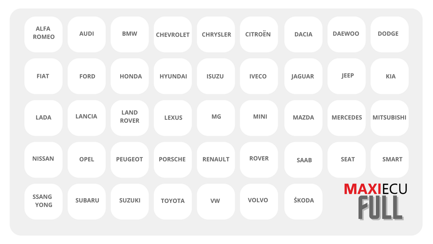 MaxiEcu EXPERT Felkodsläsare (Asia-paket)