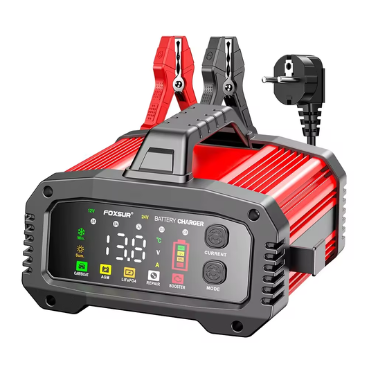 FOXSUR FPT-250 Smart Bilbatteriladdare 12V/25A & 24V/15A