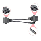 12pin till 16 Pin OBDII Connector för Mitsubishi