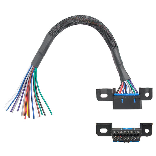 16Pin OBD2 Female Connector till Öppen OBD Kabeladapter