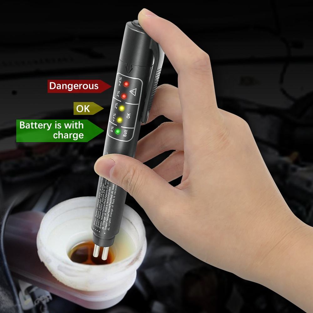 Digital bromsvätska kvalitets tester med 5 LED