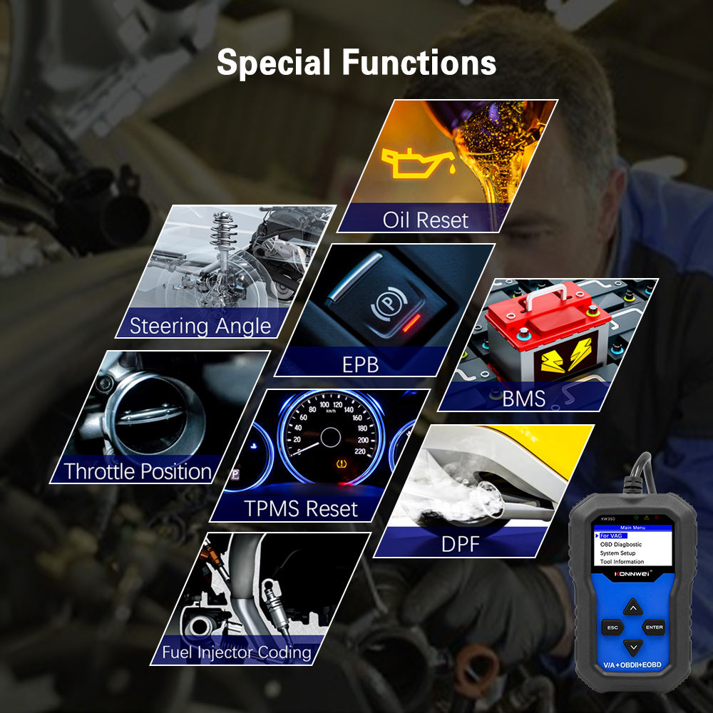 KONNWEI KW350 OBD2 Bil Diagnostik Scanner